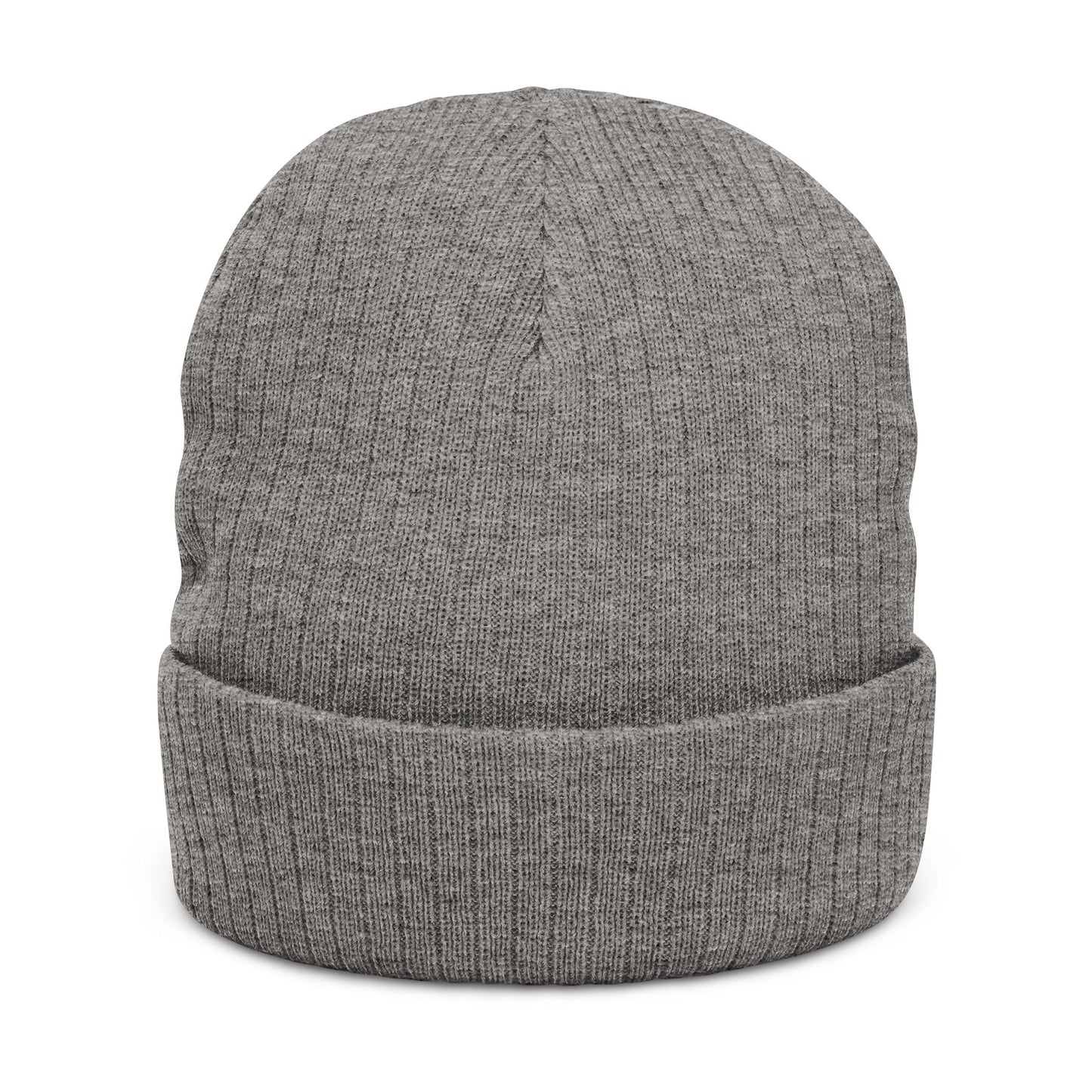Seugruh Embroidered Ribbed Knit Beanie -