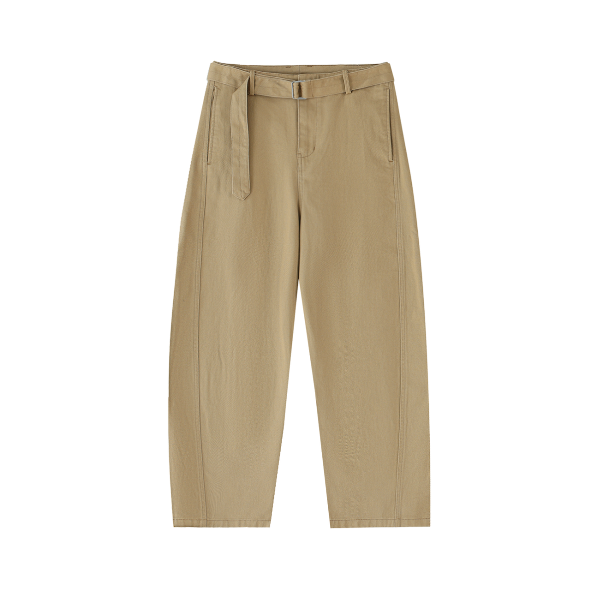 Essential Belted Barrel Chino Pants