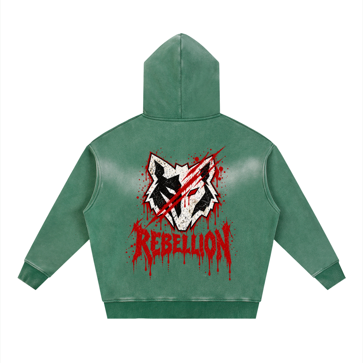 Rebellion Zipper Boxy Fleece Hoodie