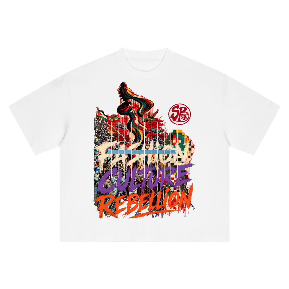 Seugruh Bastien Borders of Conflict Boxy T-Shirt