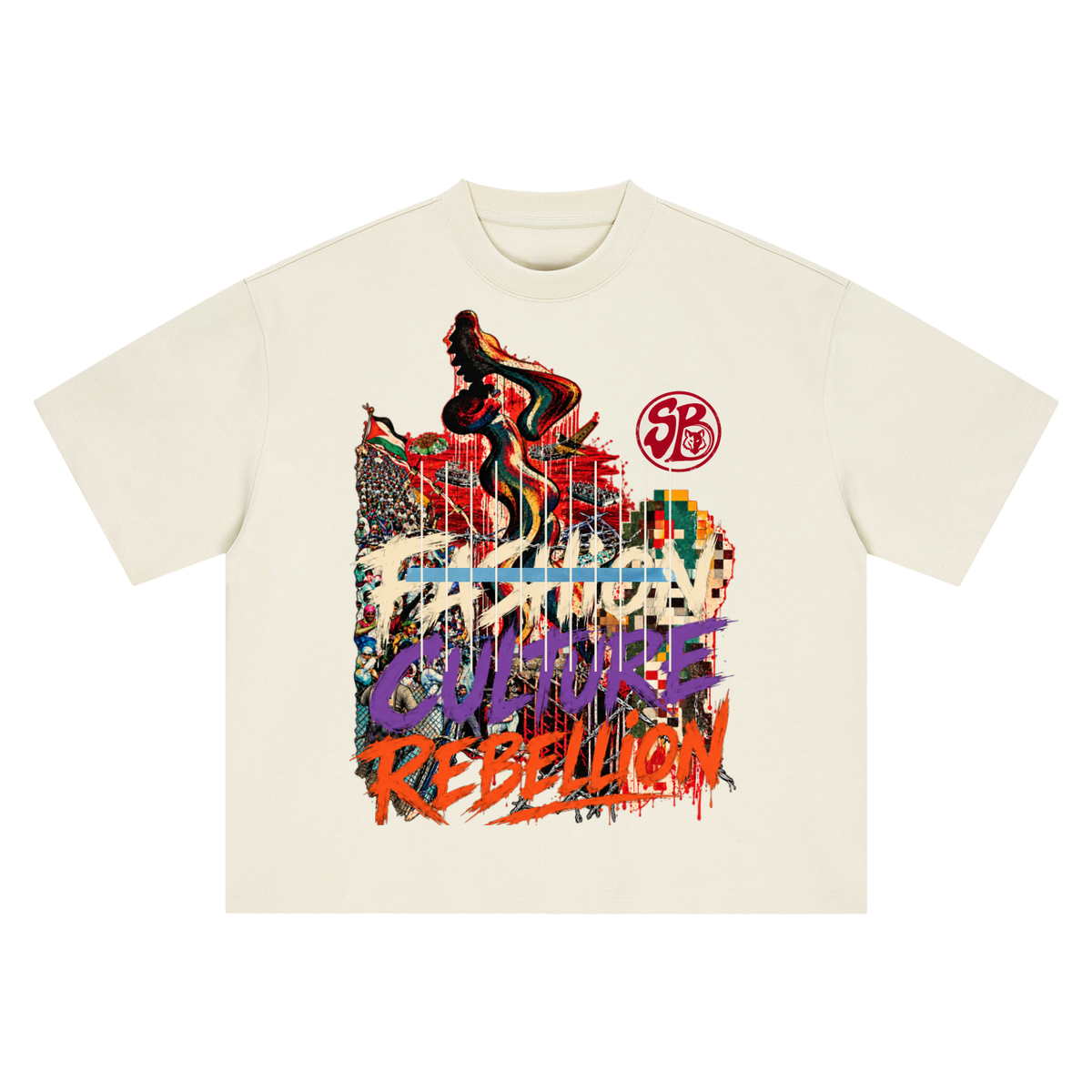 Seugruh Bastien Borders of Conflict Boxy T-Shirt