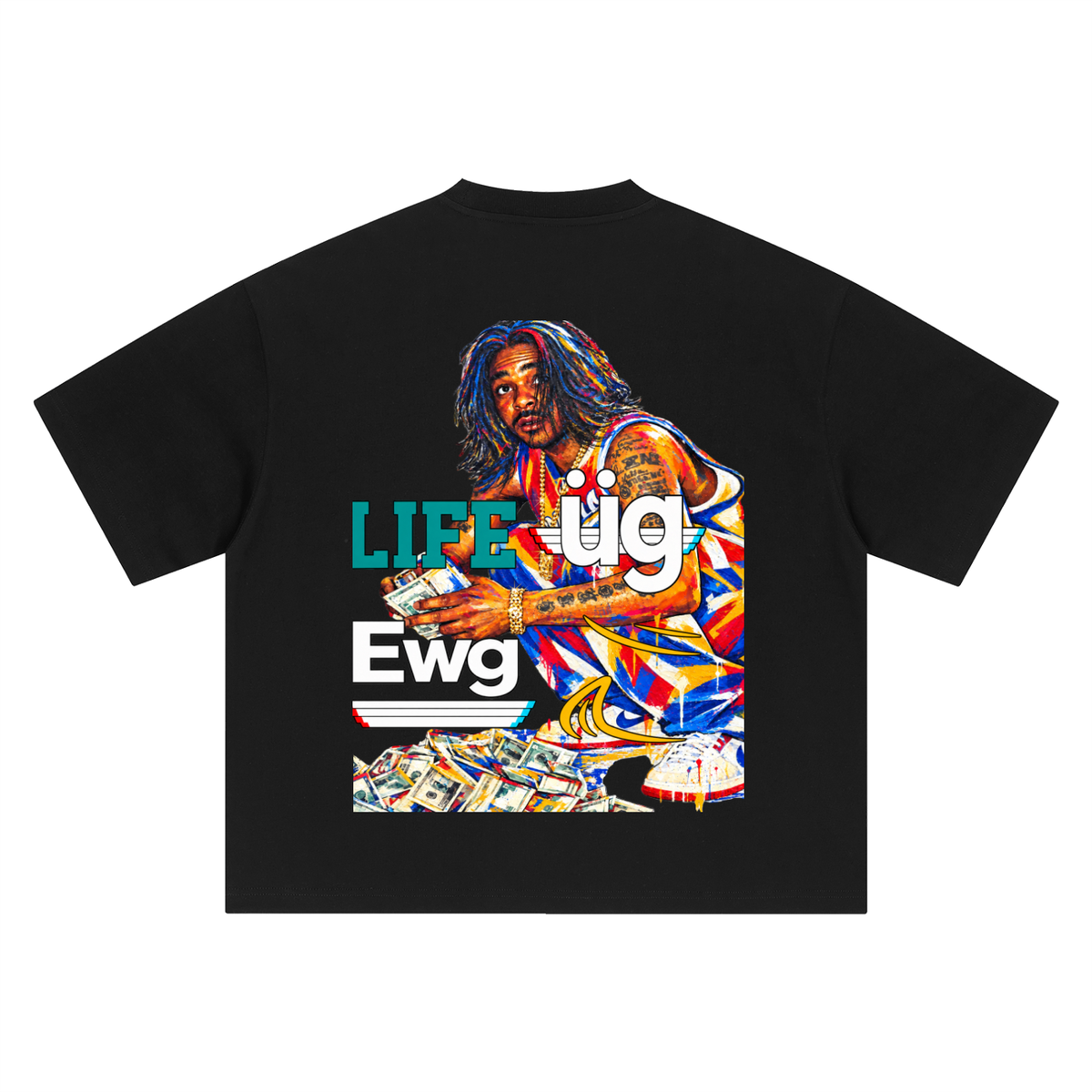 Jim Jones Boxy “Life Ewg” T-Shirt