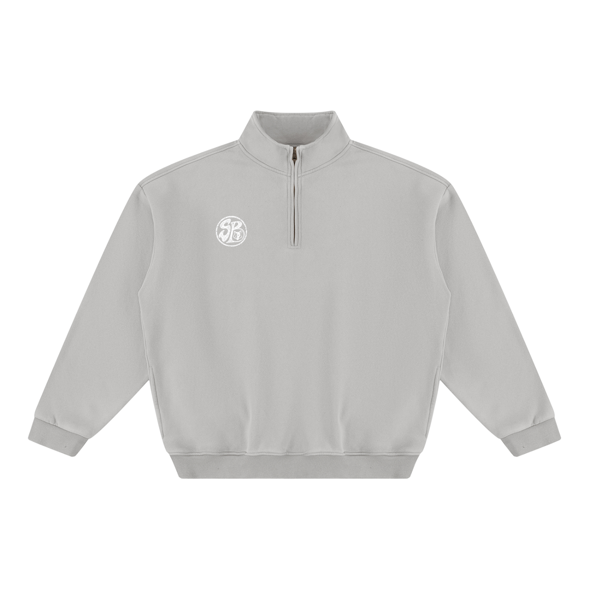 Seugruh Bastien Vintage Wash Quarter-Zip Fleece Sweatshirt