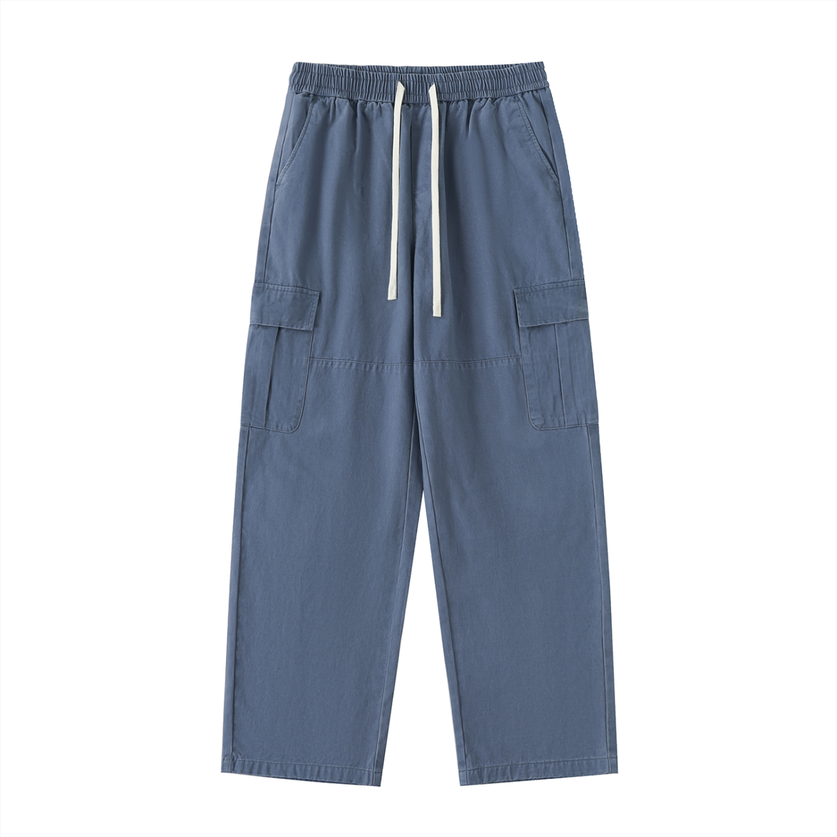 Essential Drawstring Straight-Leg Cargo Pants