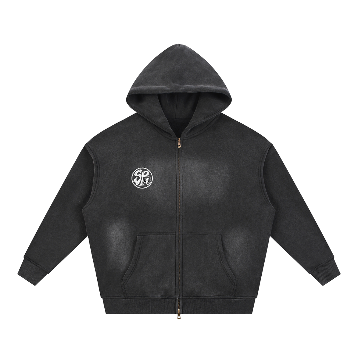 Rebellion Zipper Boxy Fleece Hoodie