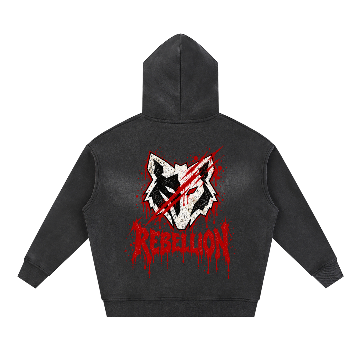 Rebellion Zipper Boxy Fleece Hoodie