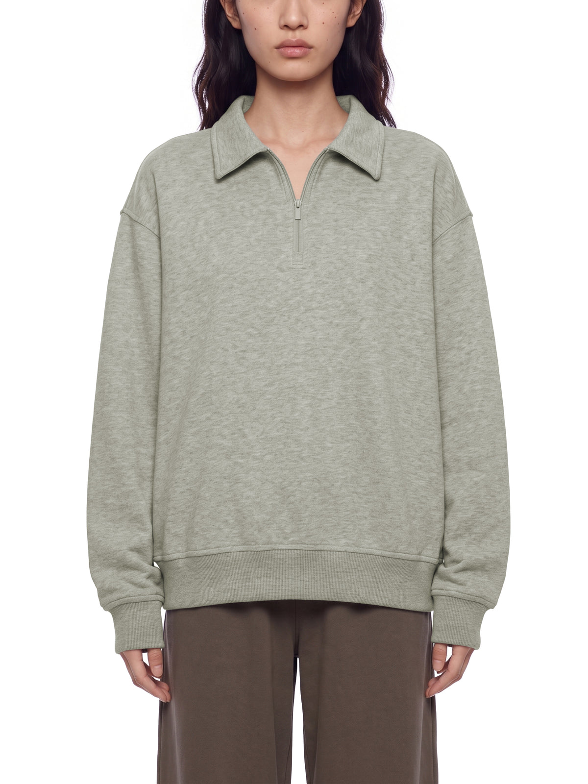 Essential Boxy Quarter-Zip Sweatshirt