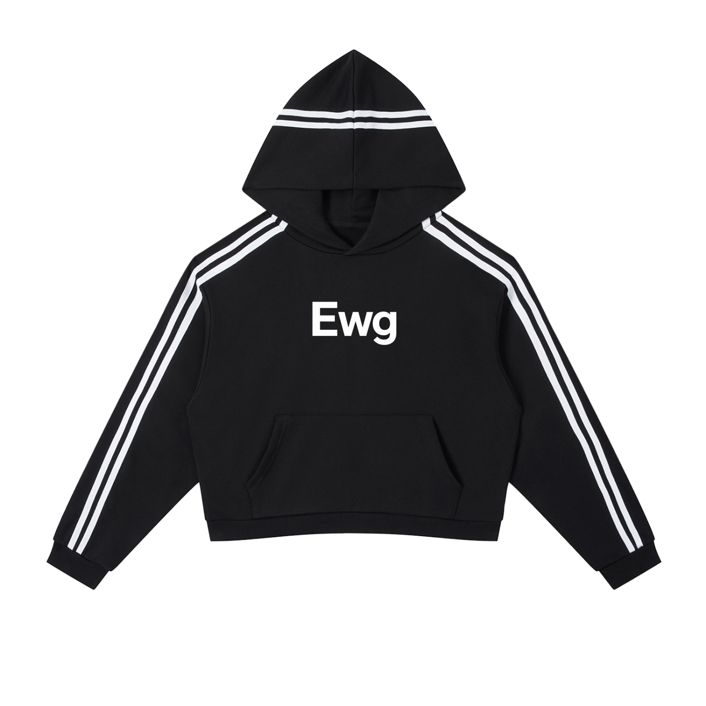 Ewg Contrast Cropped Hoodie
