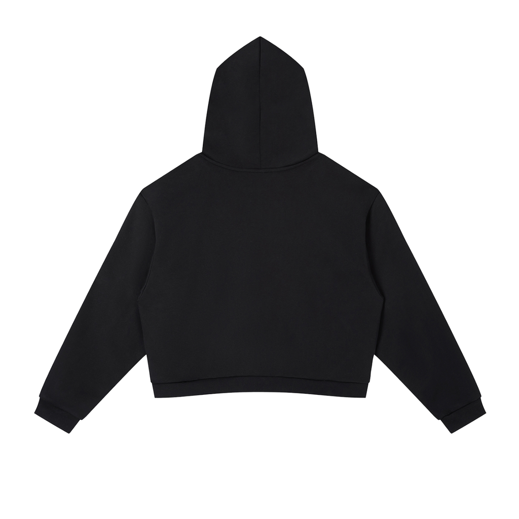 Ewg Contrast Cropped Hoodie