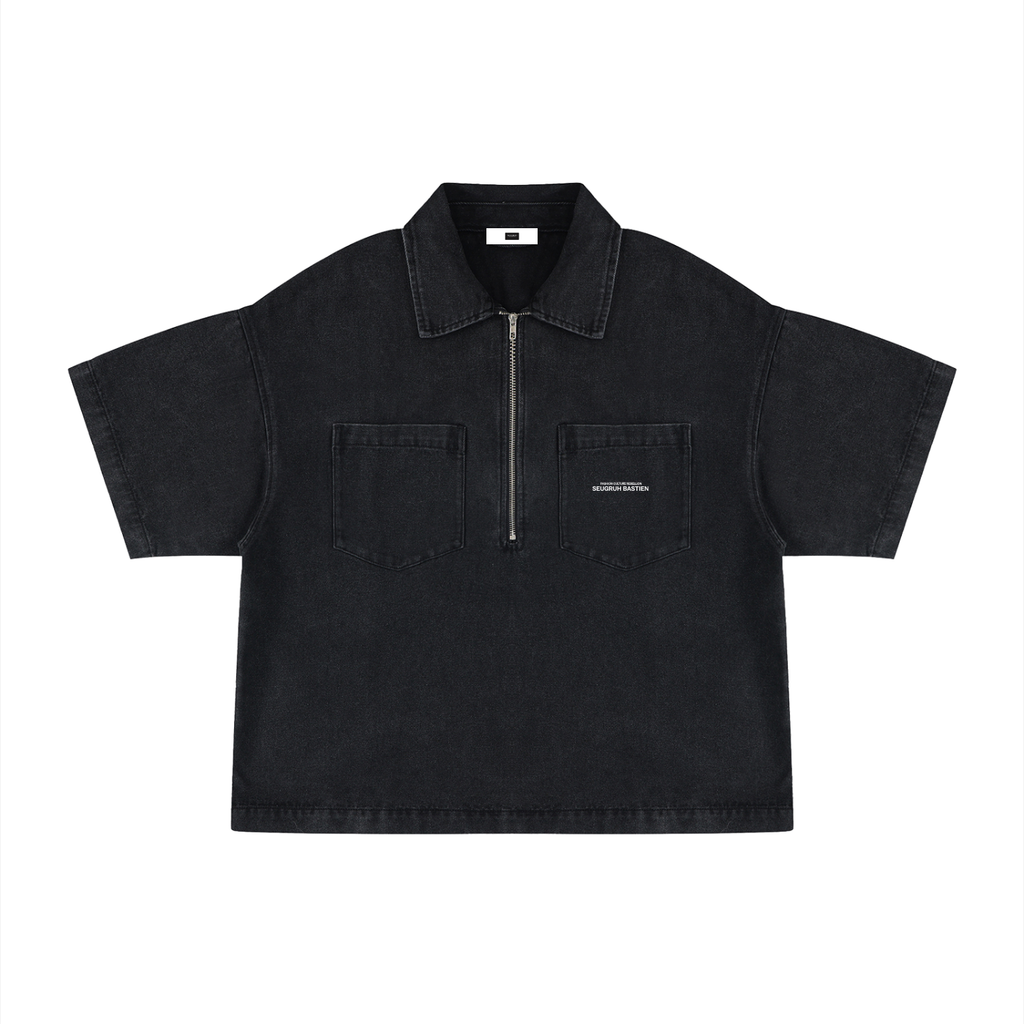 Vintage Quarter-Zip Denim