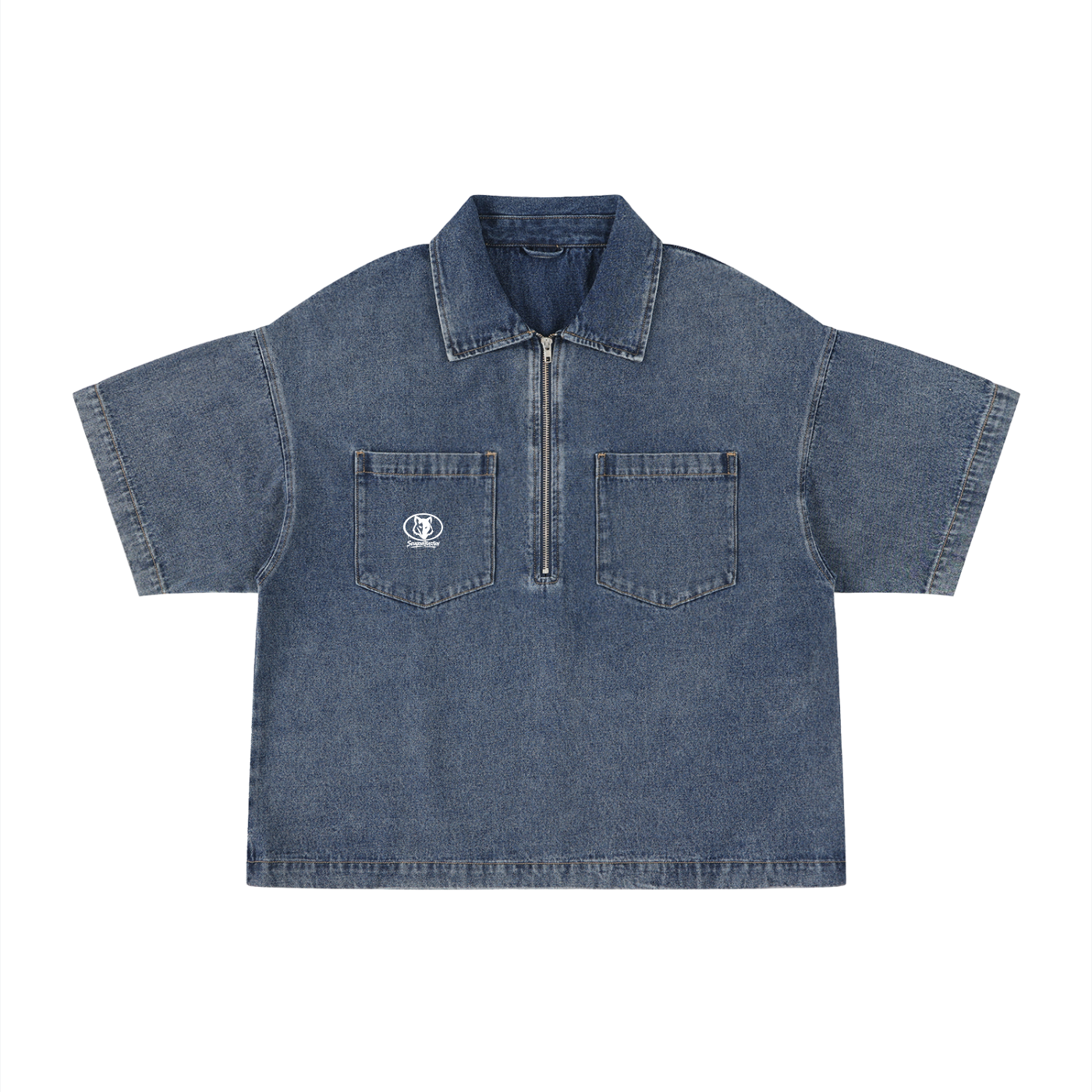 Vintage Quarter-Zip Denim