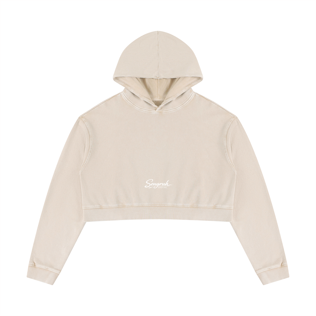 Mineral Washed Crop Hoodie