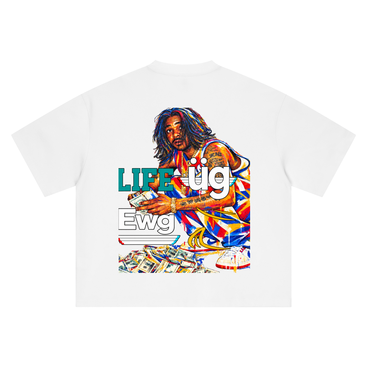 Jim Jones Boxy “Life Ewg” T-Shirt