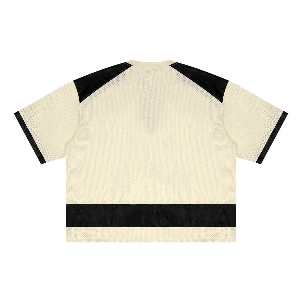 Branded Mesh Boxy Pullover