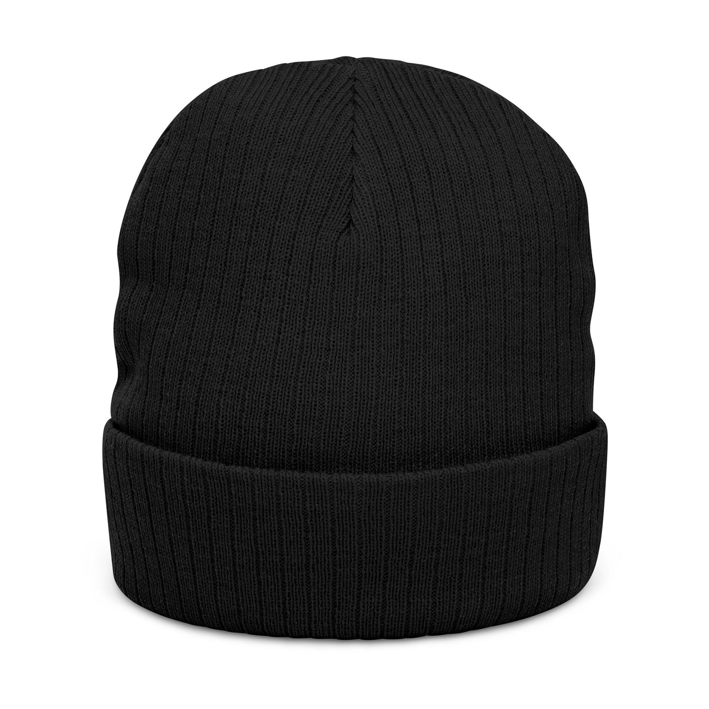 Seugruh Embroidered Ribbed Knit Beanie -