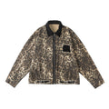 Wolf Leopard Denim Jacket