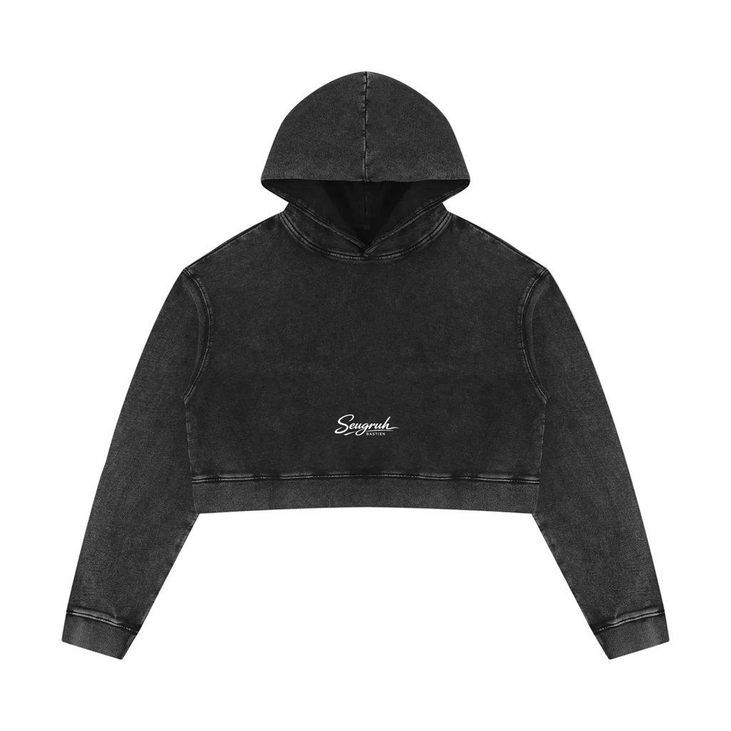 Mineral Washed Crop Hoodie