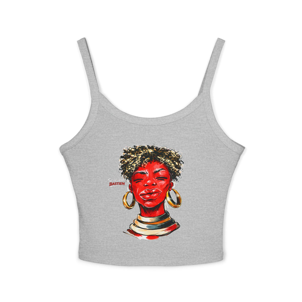 Seugruh Bastien Red Women Spaghetti Strap Tank Top