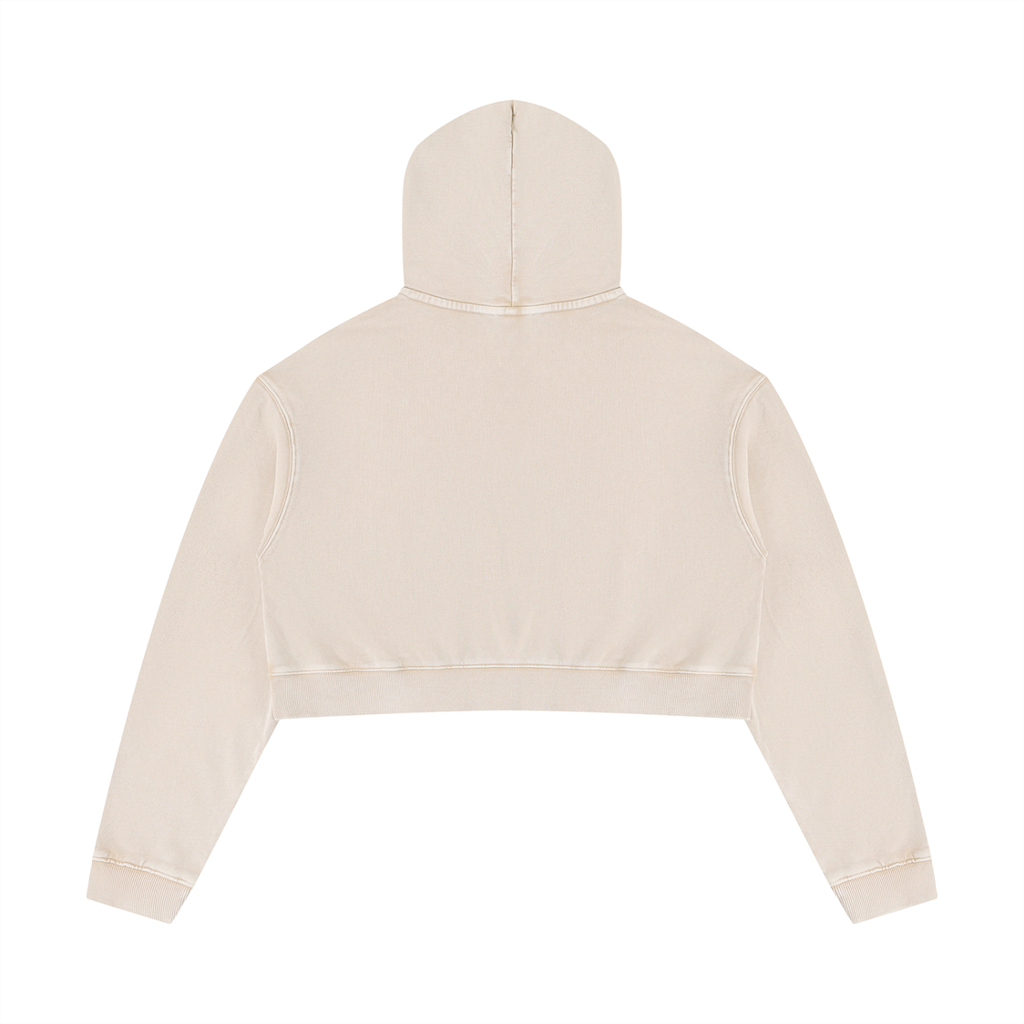 Mineral Washed Crop Hoodie