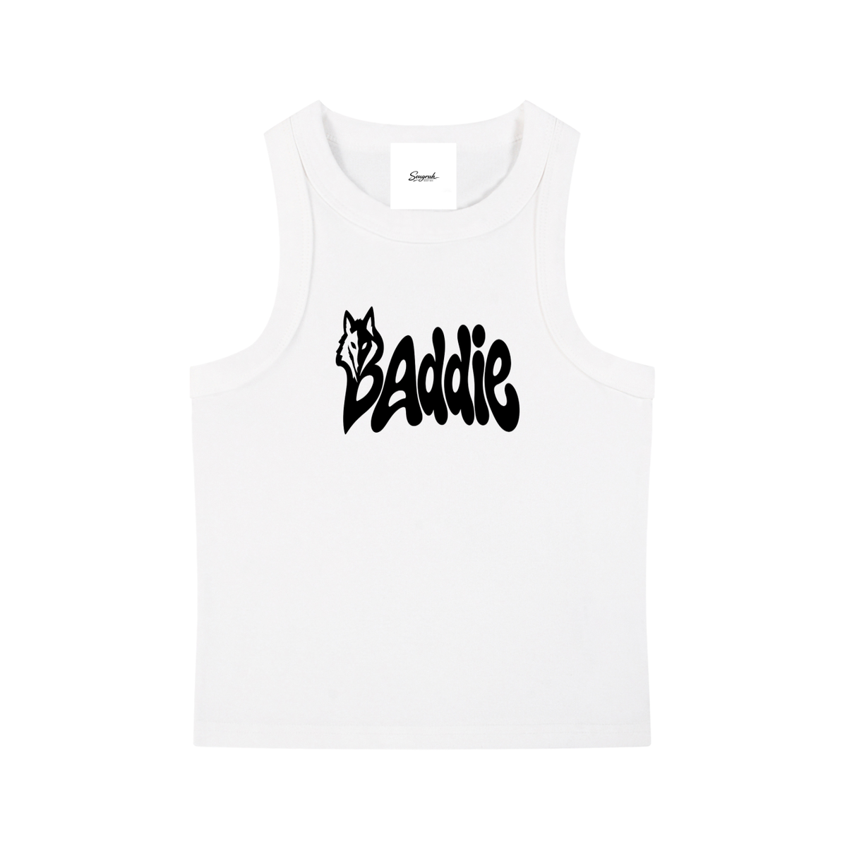Seugruh Bastien women’s Black  “Baddie” Washed Tank Top