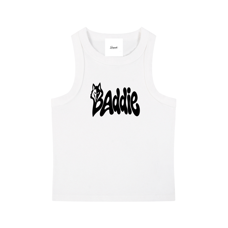 Seugruh Bastien women’s Black  “Baddie” Washed Tank Top