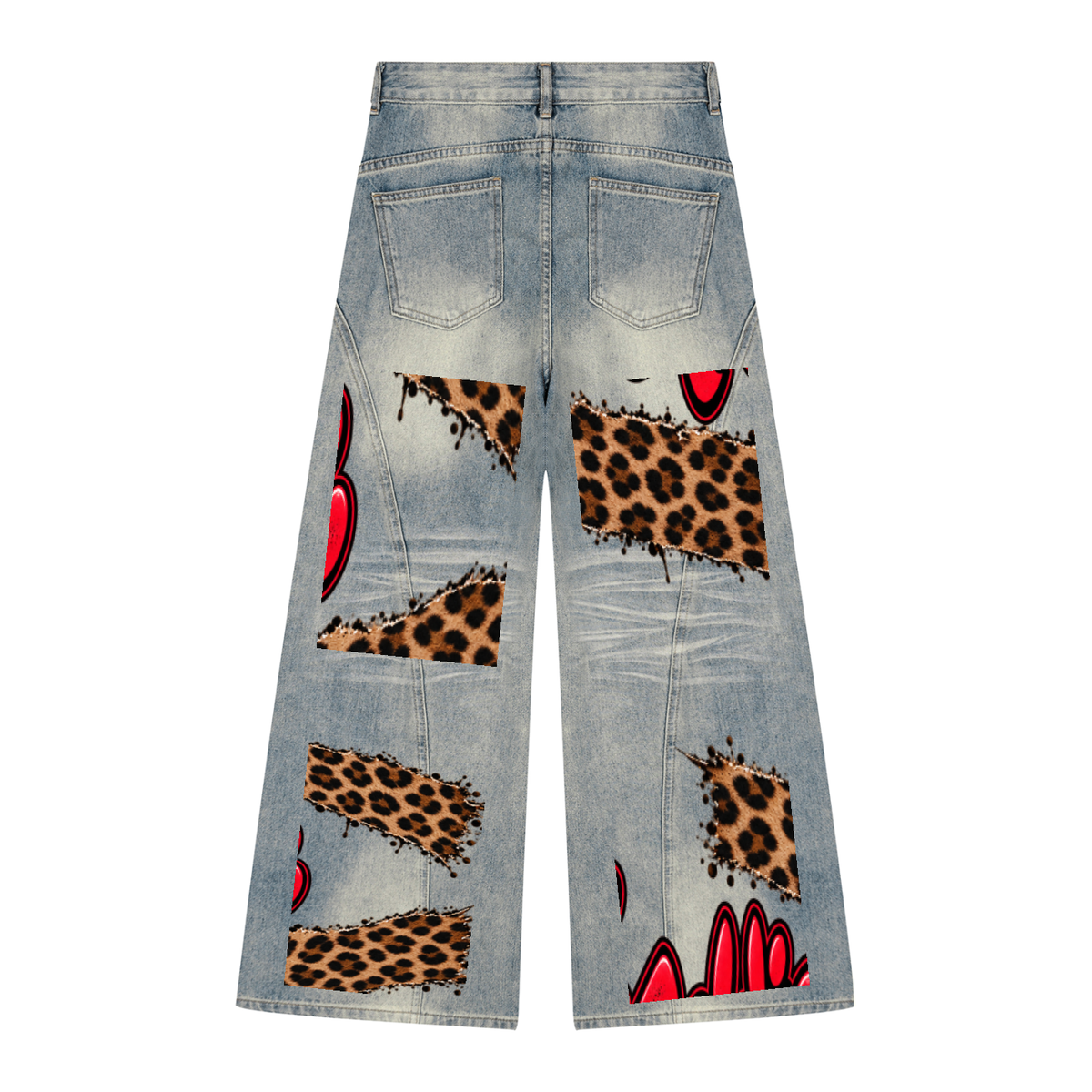 Seugruh Bastien Women’s “Baddie” Vintage Wide Leg Denim Jeans