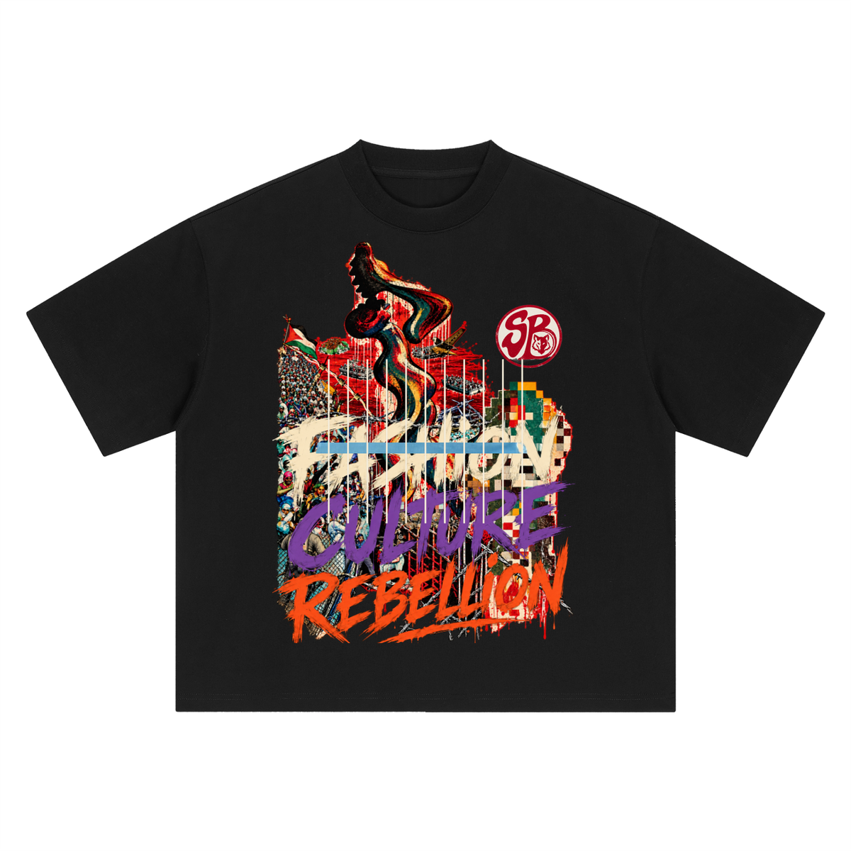Seugruh Bastien Borders of Conflict Boxy T-Shirt