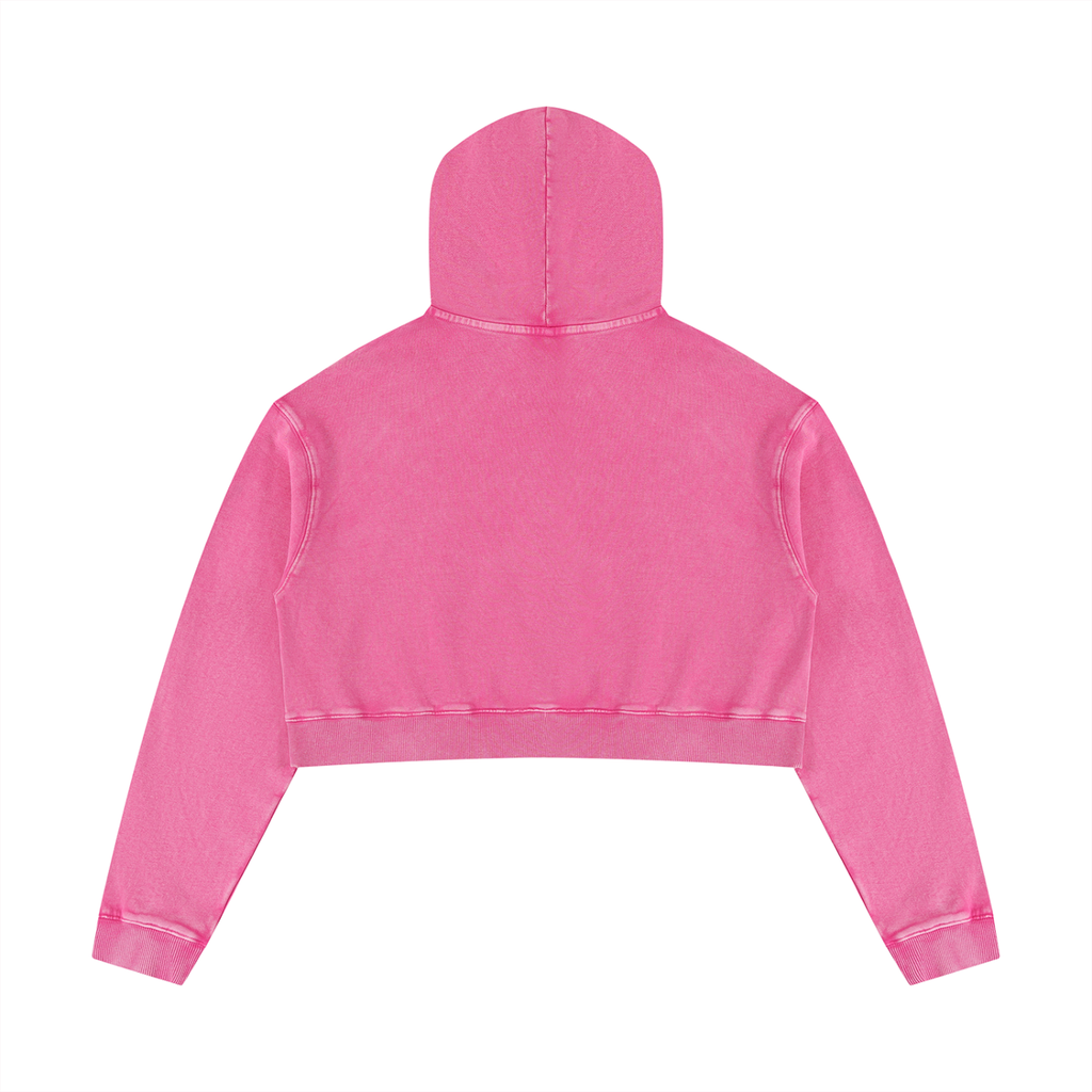 Mineral Washed Crop Hoodie