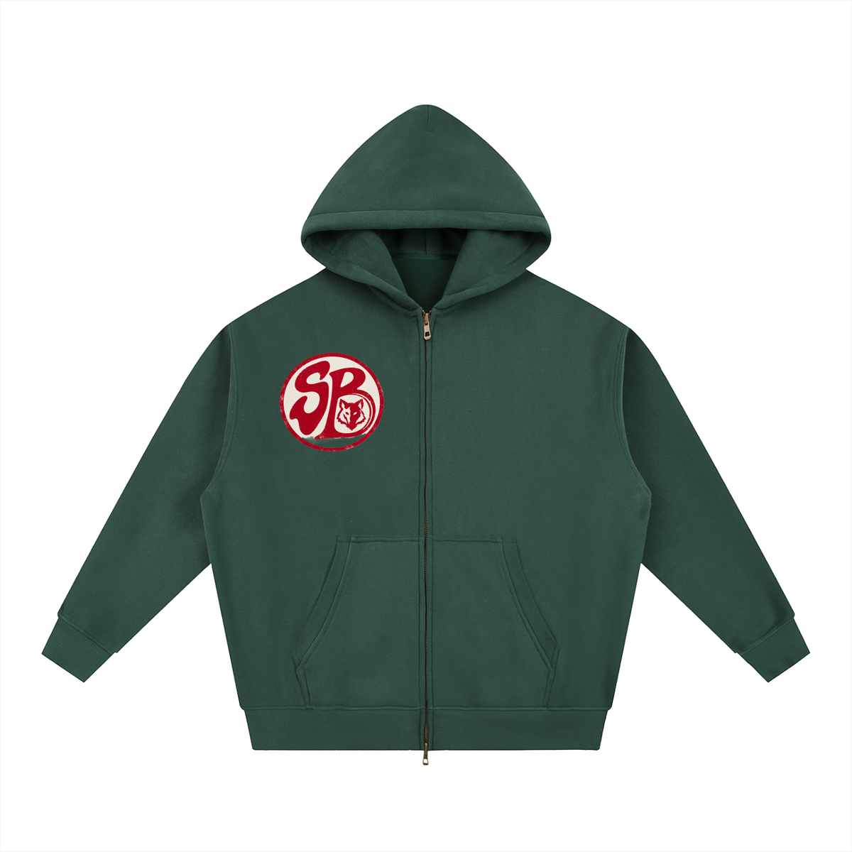Branded Fleece Boxy Hoodie