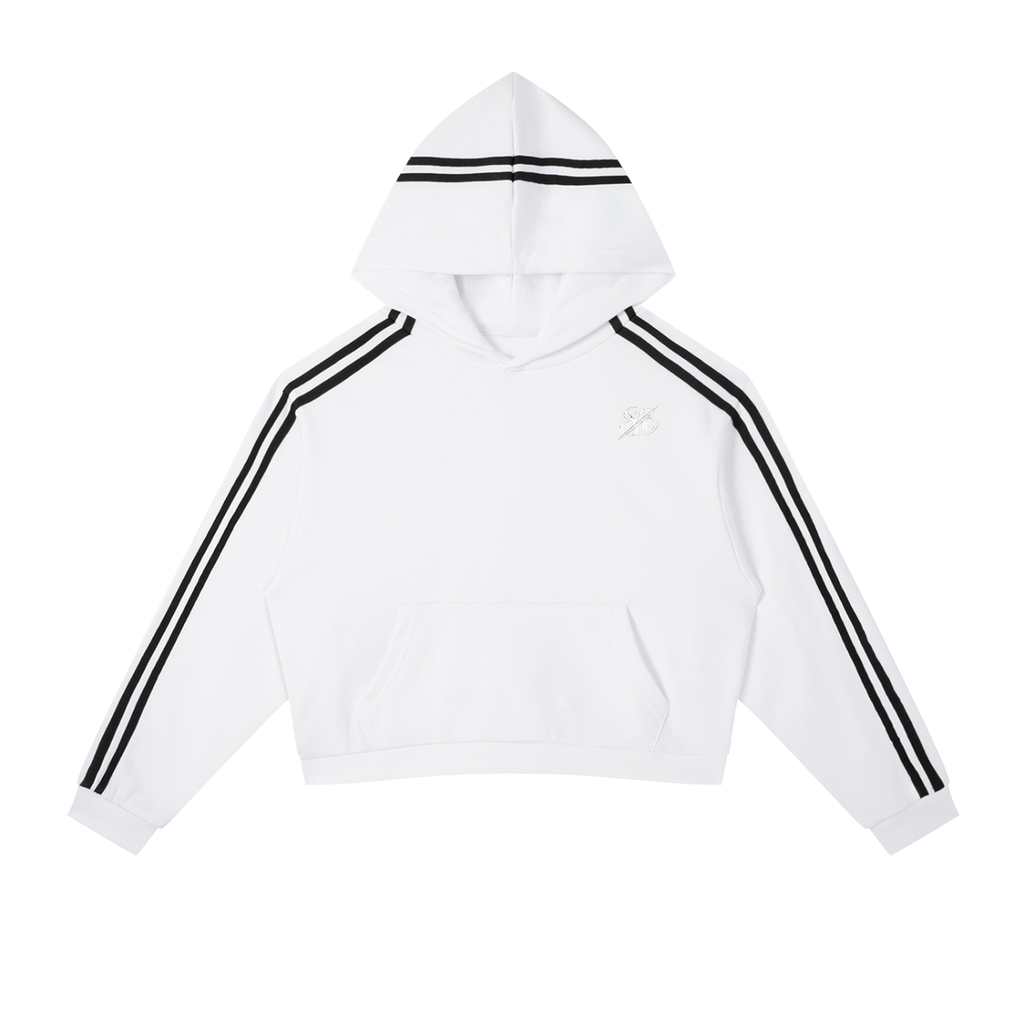 Contrast Cropped Hoodie