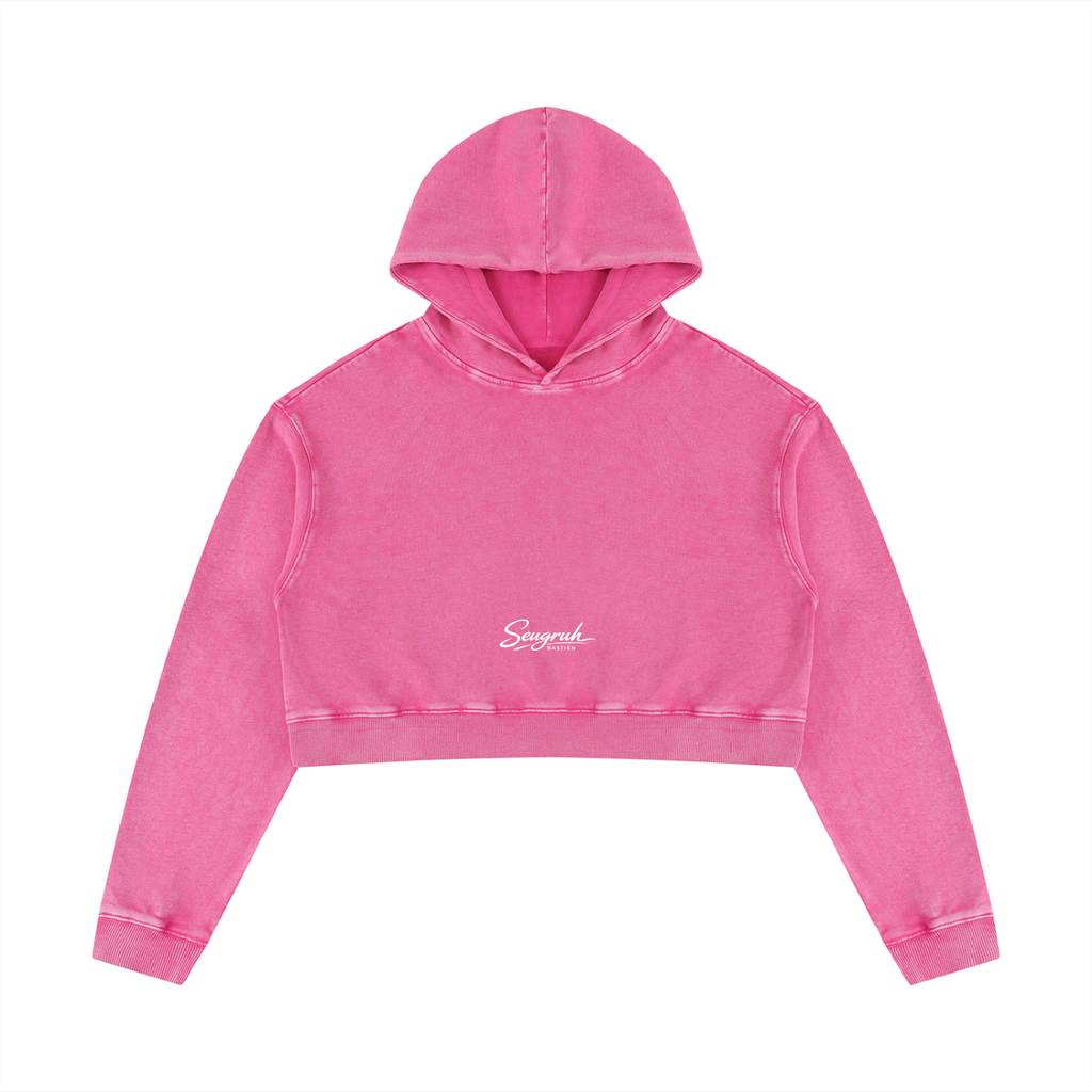 Mineral Washed Crop Hoodie