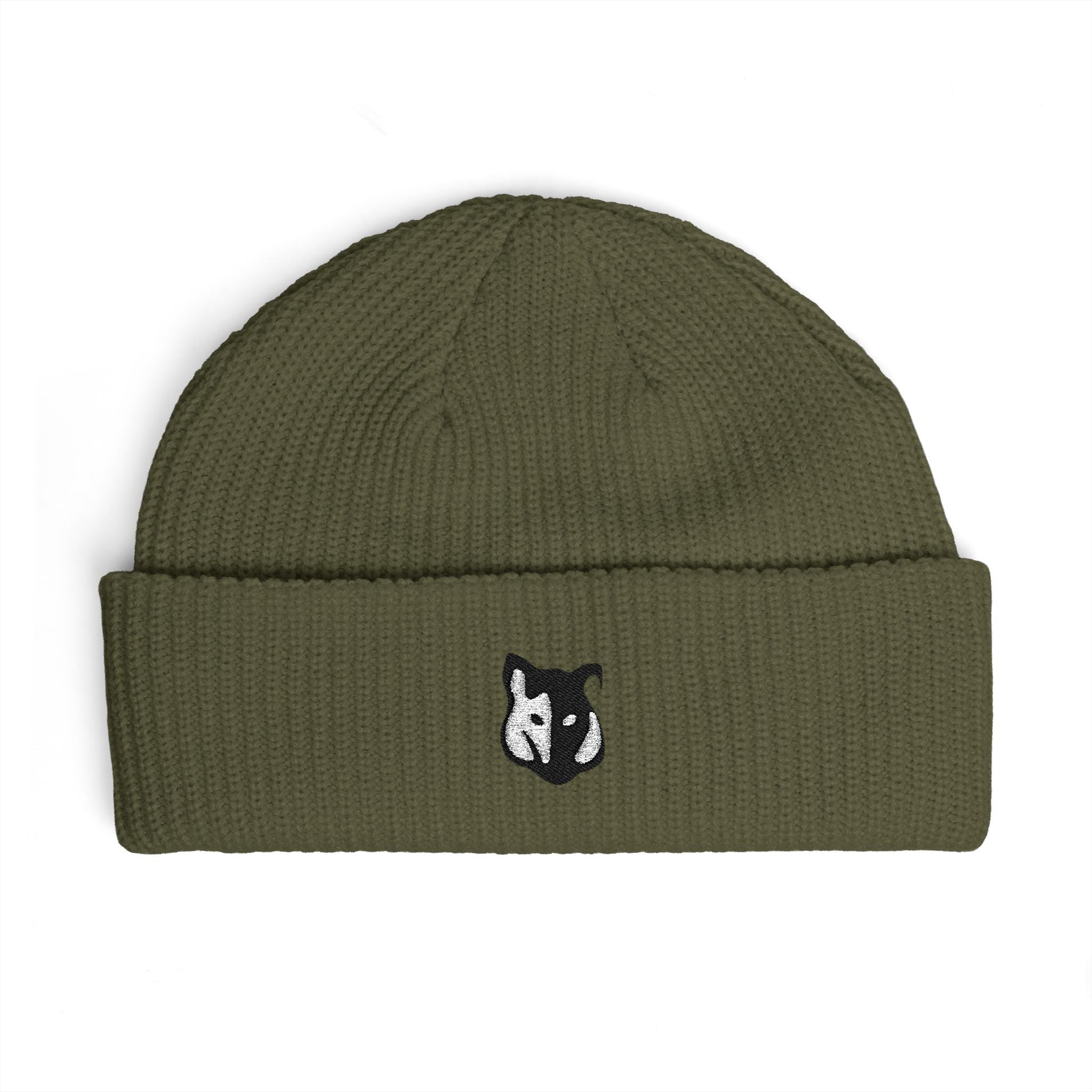 Seugruh Bastien wolf Logo Cuff Beanie