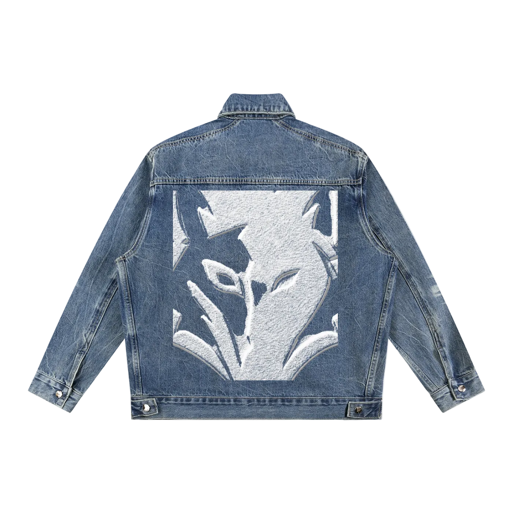 White Wolf Denim Jacket
