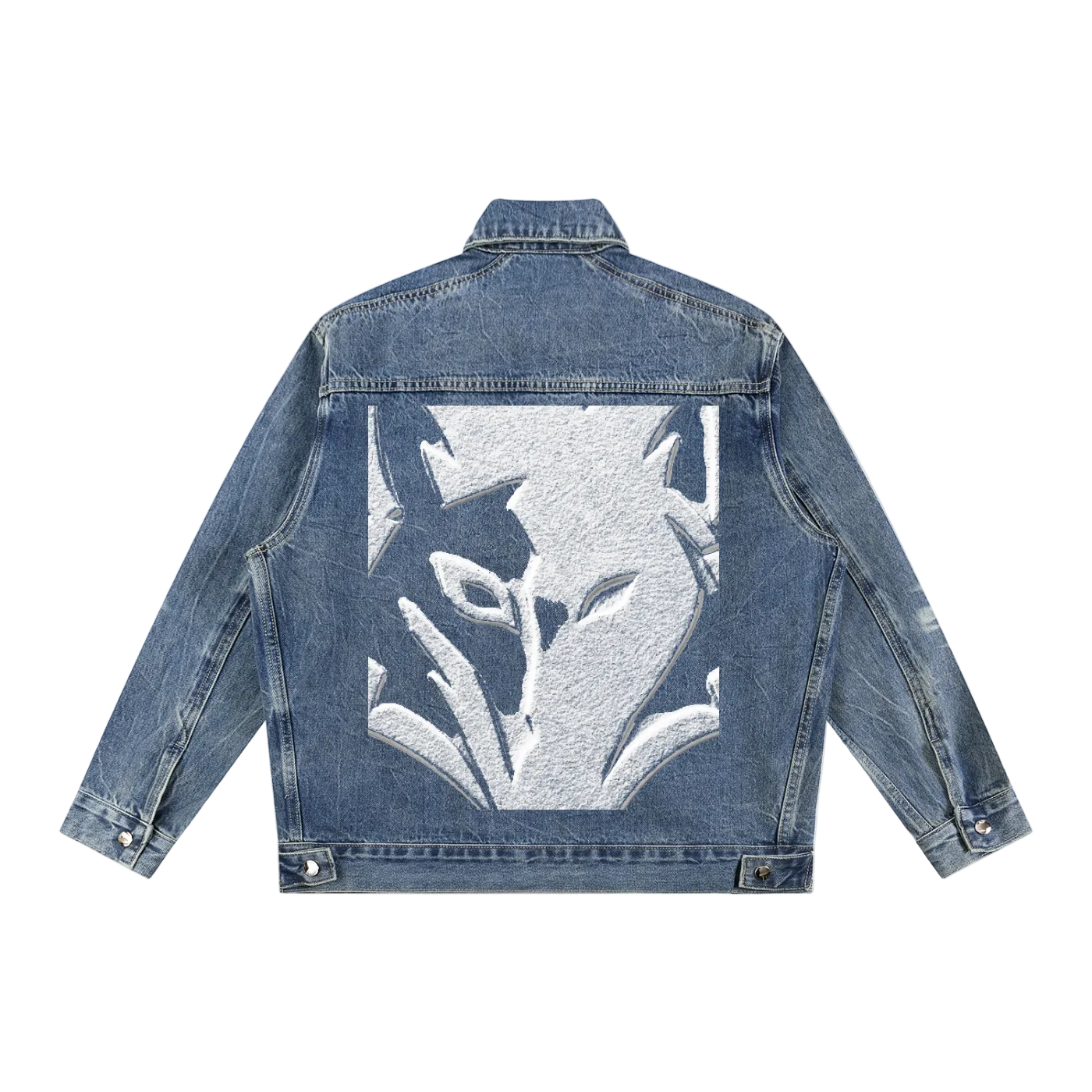 White Wolf Denim Jacket