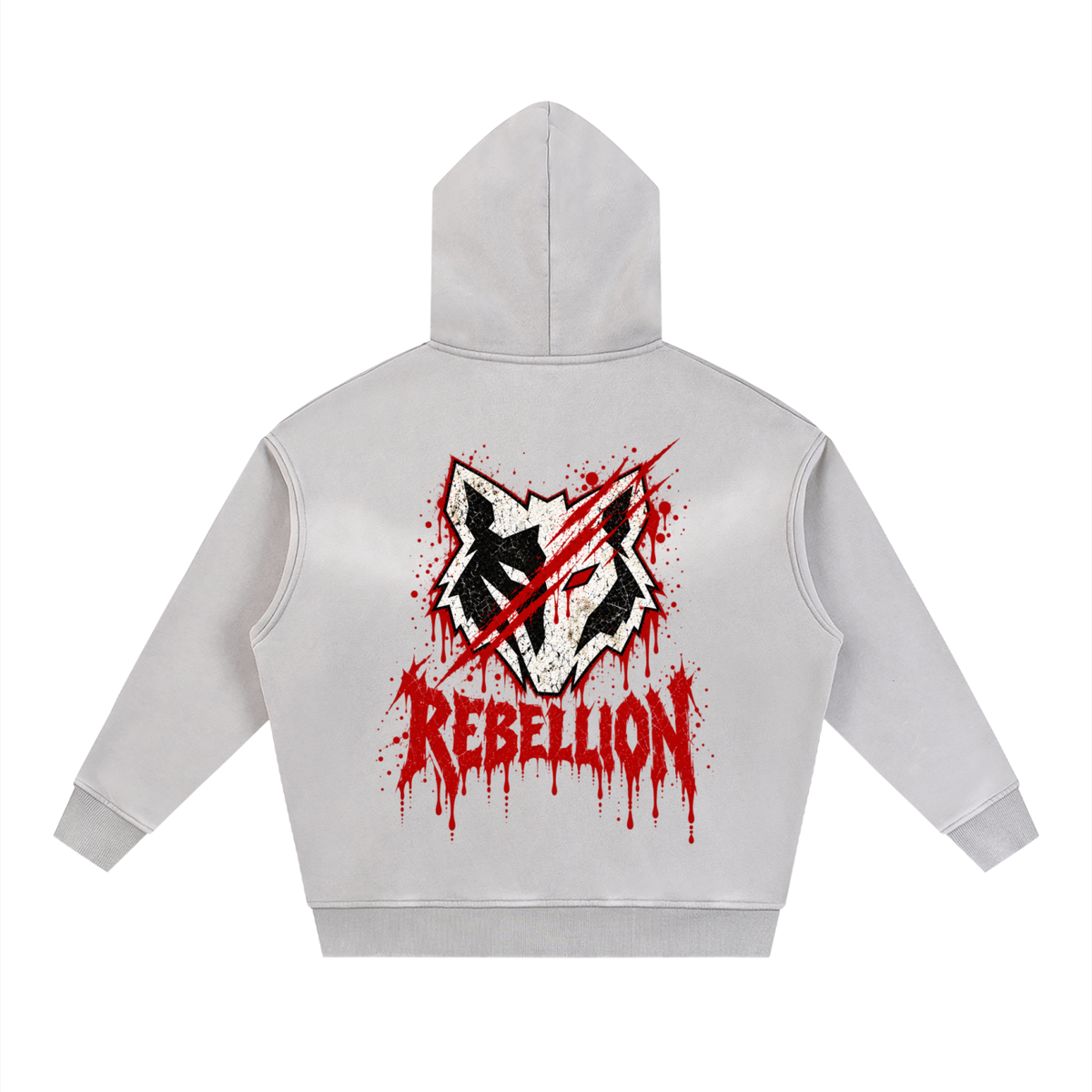 Rebellion Zipper Boxy Fleece Hoodie