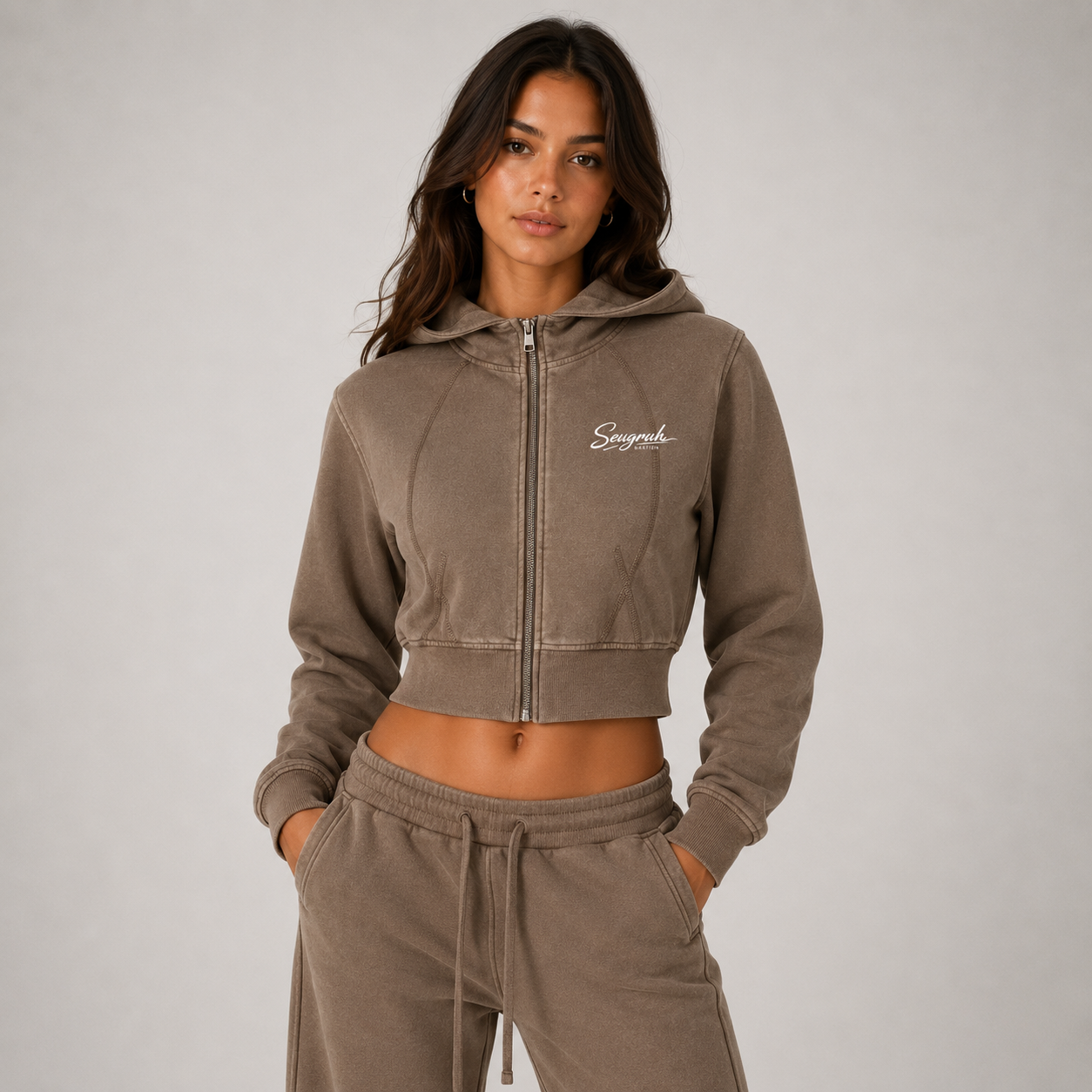Cropped FleeceHoodie