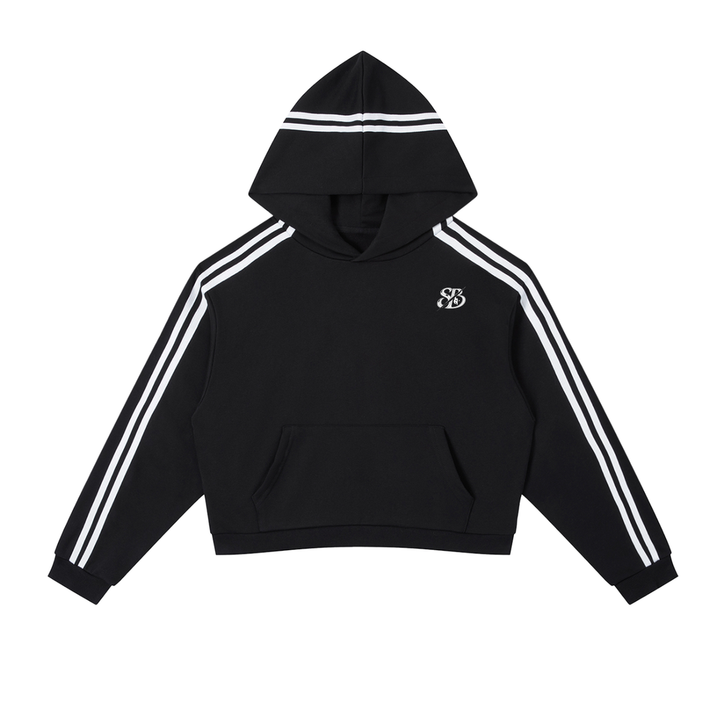 Contrast Cropped Hoodie