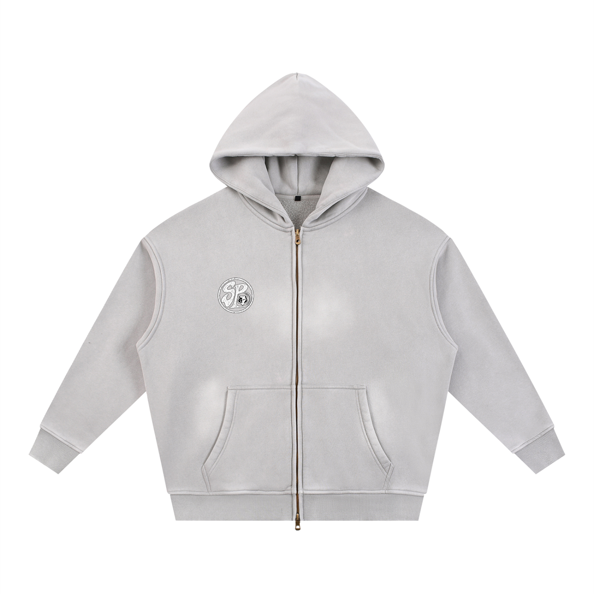 Rebellion Zipper Boxy Fleece Hoodie
