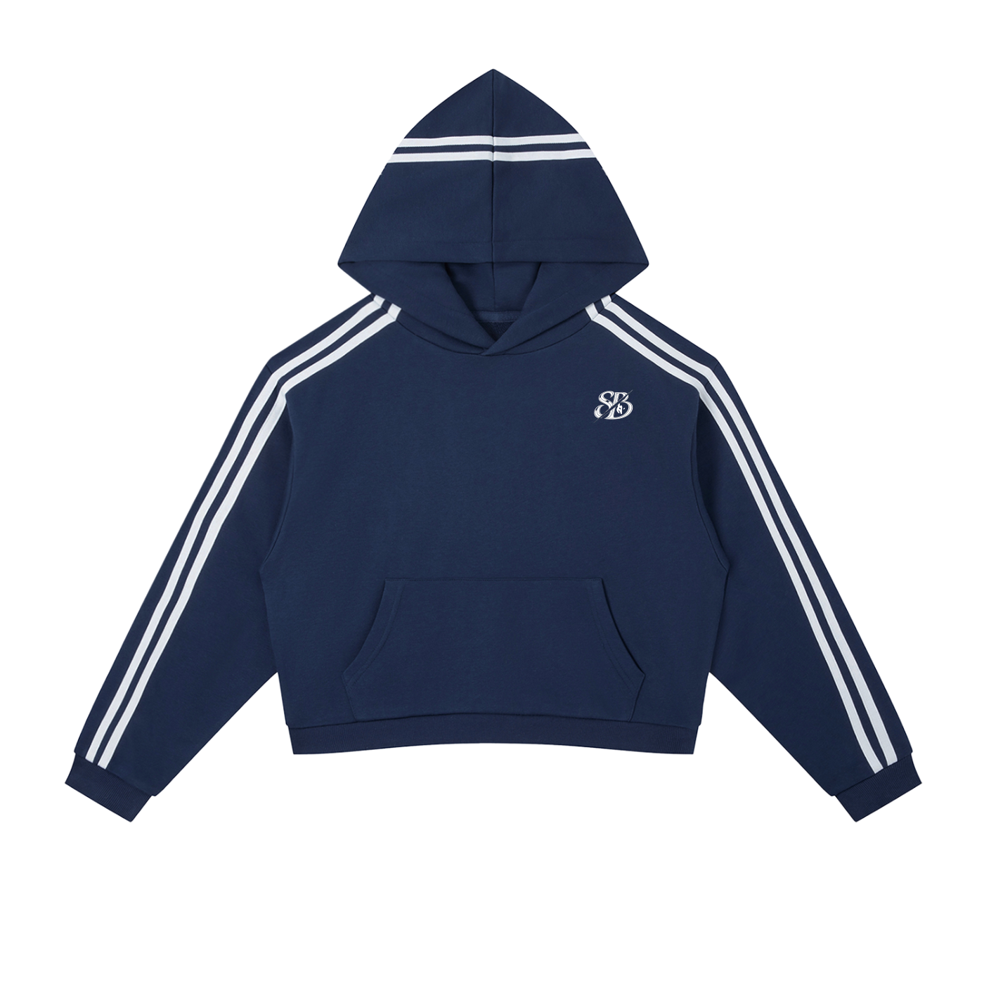 Contrast Cropped Hoodie