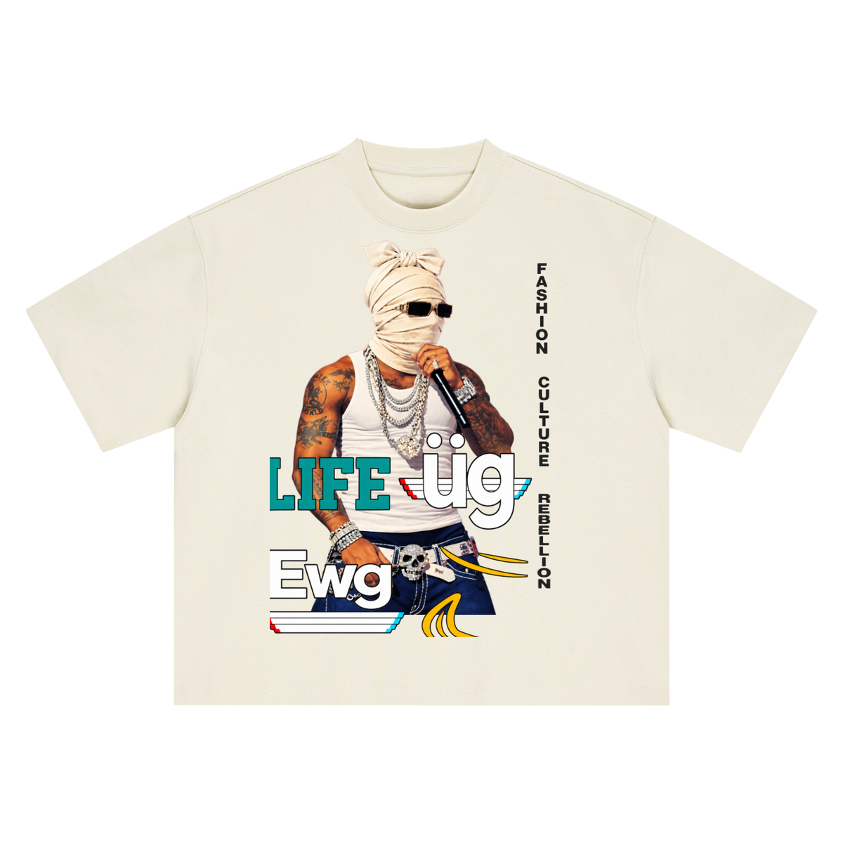 Jim Jones Boxy “Life Ewg” T-Shirt