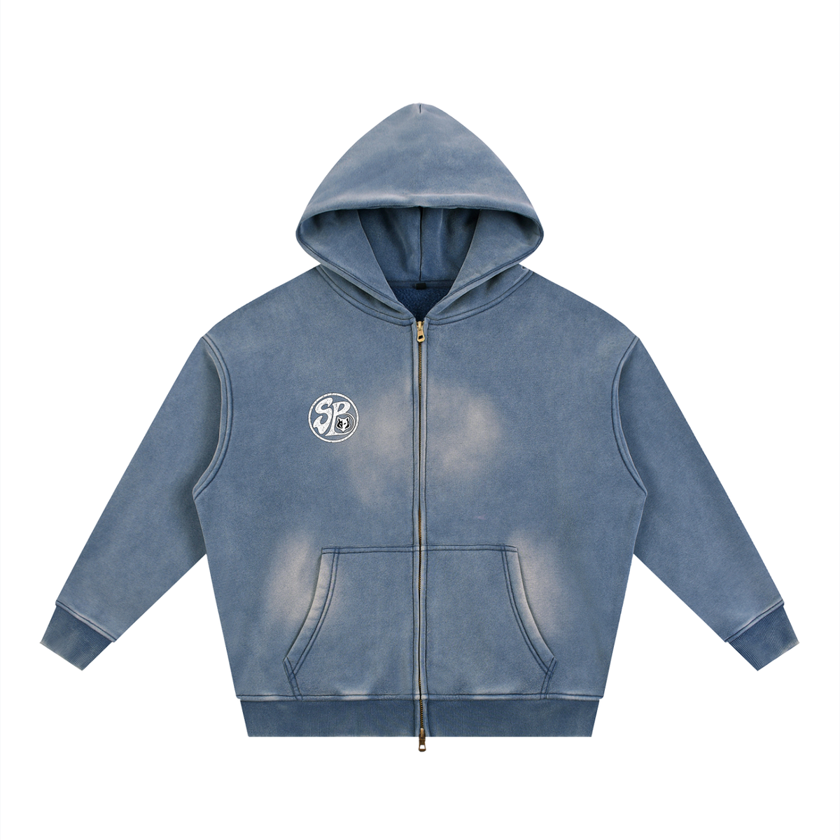 Rebellion Zipper Boxy Fleece Hoodie
