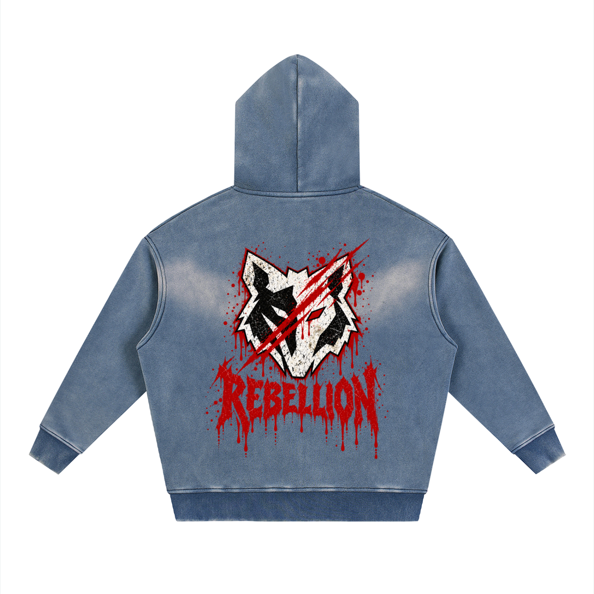 Rebellion Zipper Boxy Fleece Hoodie