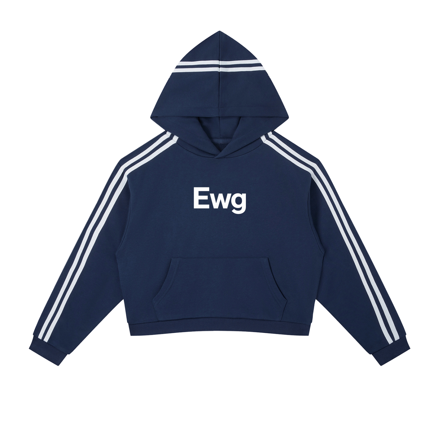 Ewg Contrast Cropped Hoodie