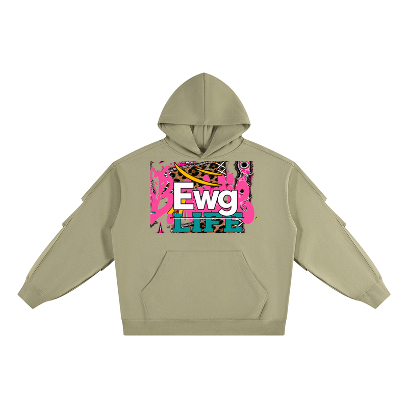 Seugruh Bastien Women’s Ewg Heavyweight Ruched Sleeves Hoodie