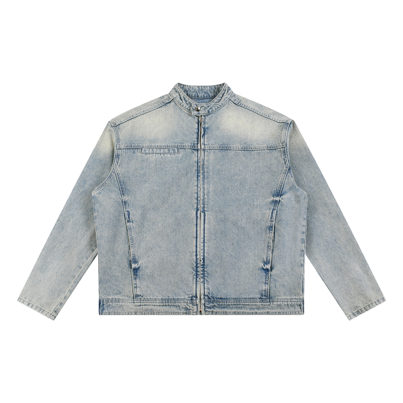 Essential Vintage Zip Denim Jacket