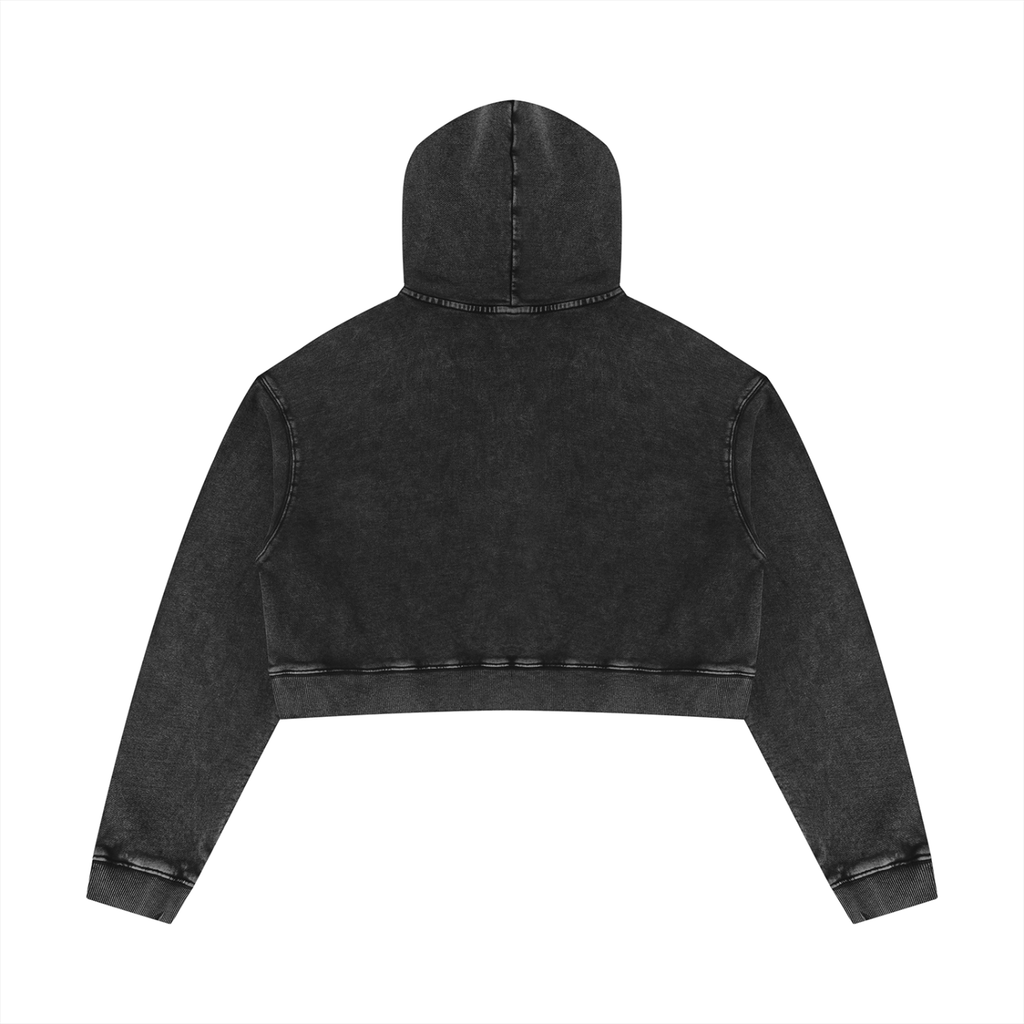 Mineral Washed Crop Hoodie