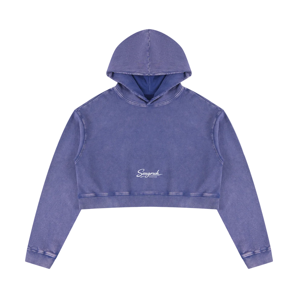 Mineral Washed Crop Hoodie