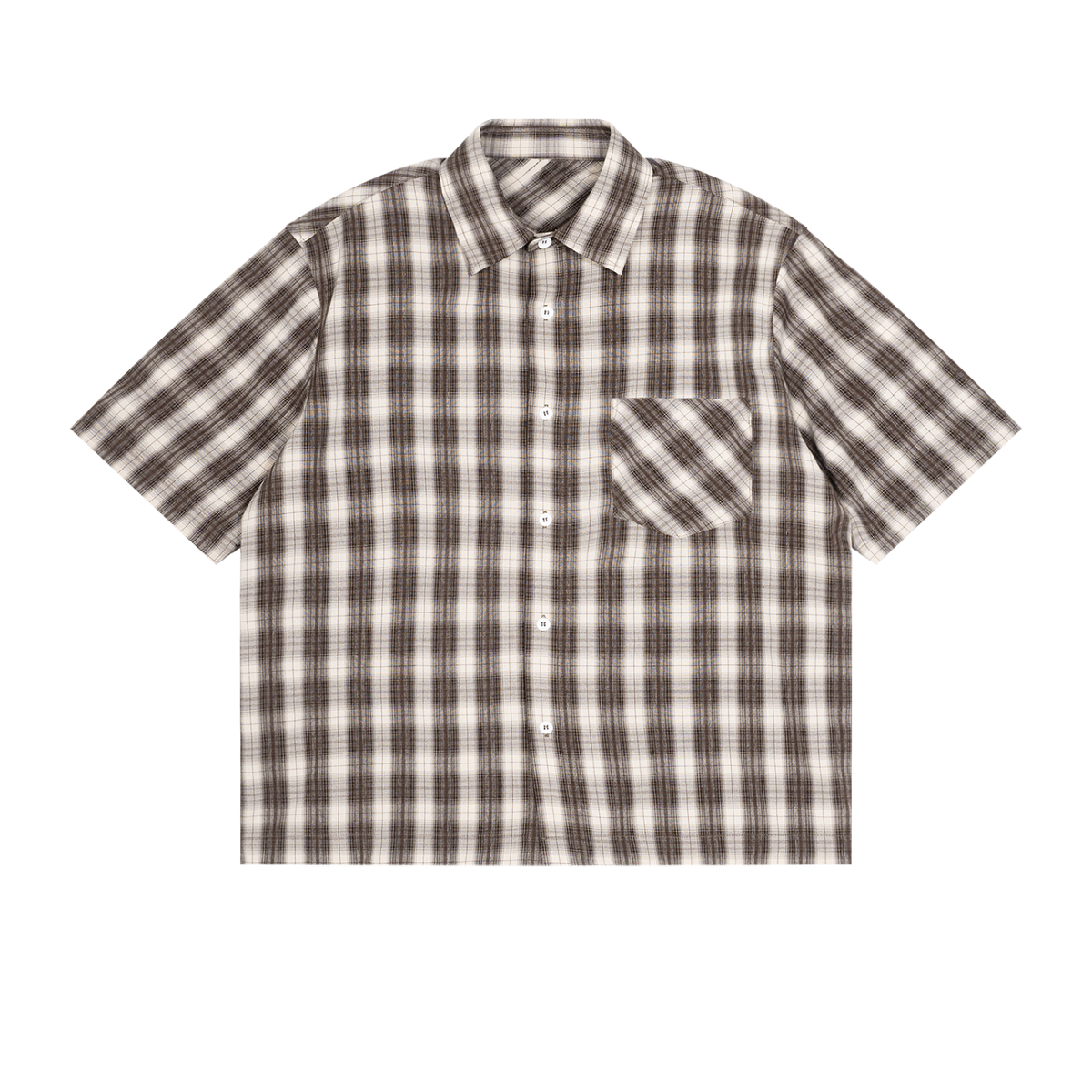 Essential Boxy Plaid Short Sleeve Shirt