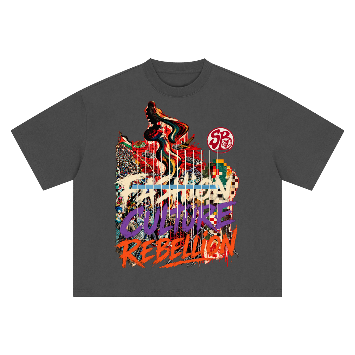 Seugruh Bastien Borders of Conflict Boxy T-Shirt