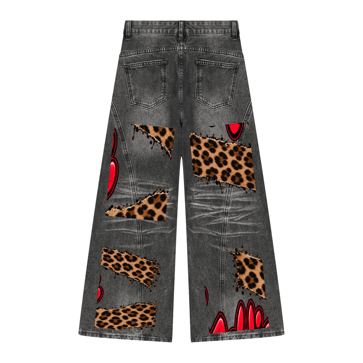 Seugruh Bastien Women’s “Baddie” Vintage Wide Leg Denim Jeans